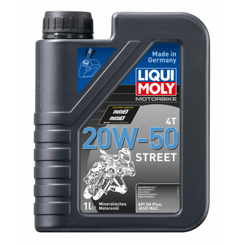 Минеральное моторное масло для 4-тактных мотоциклов Motorbike 4T Street 20W-50 - 1 л